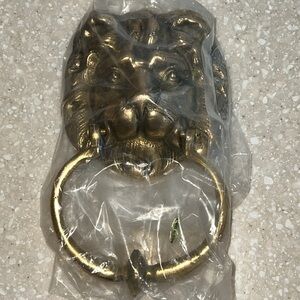 New Vintage antique brass Lion head door knocker